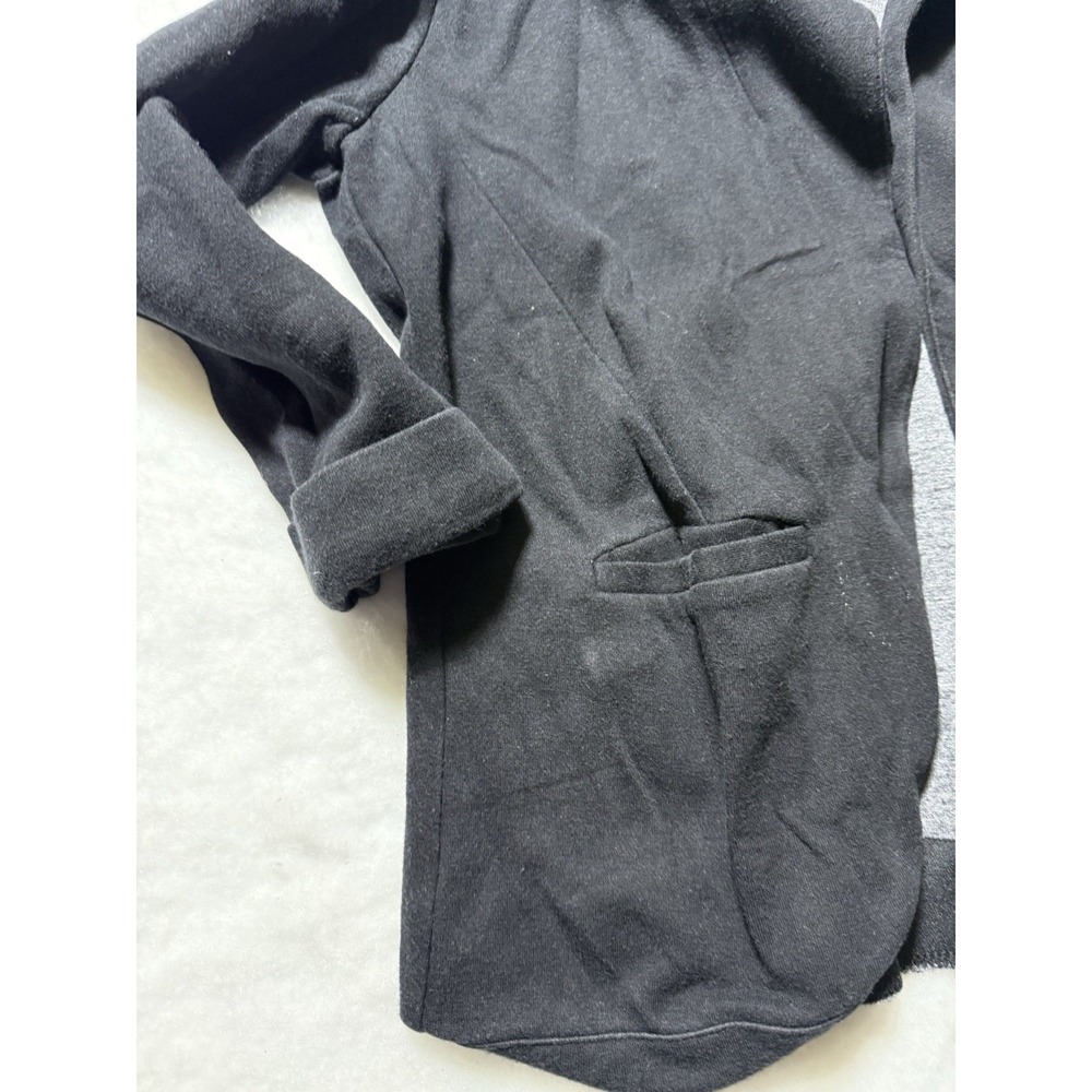 Express Women's Black Open Front Knit Blazer Jacket Size Medium Career - Picture 2 of 9
